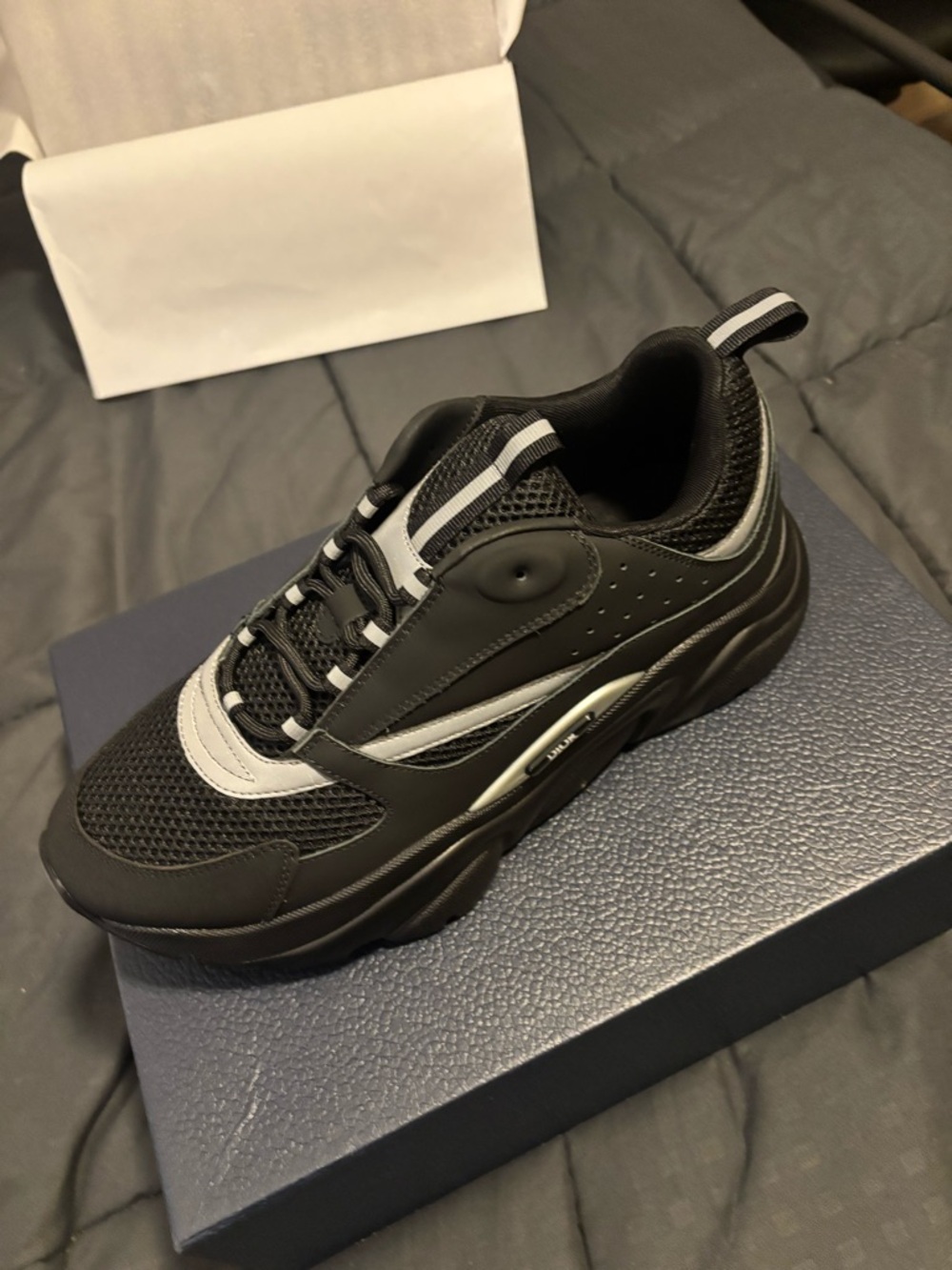B22 Black and Gray Men's Sneakers
